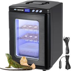 VEVOR Black Reptile Incubator 25L Scientific Lab Incubator Digital Incubator Cooling and Heating 5-60°C Reptile Egg Incubator 12V/110V Work for Small