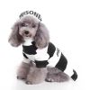 Pet Life Striped Retro Inmate Prisoner Pet Dog Costume Uniform