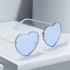 Lovely love rimless sunglasses; versatile women's decoration ins; same style; versatile; cut edge love glasses;