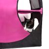 Pet Life Kitty-Play Obstacle Travel Collapsible Soft Folding Pet Cat House